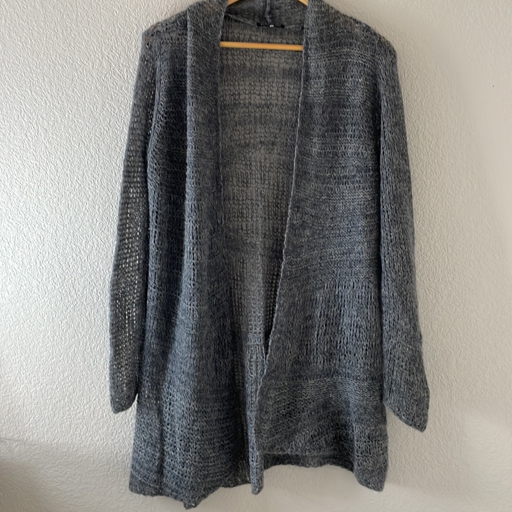 Eileen Fisher Cardigan Sweater | Italian Yarn Alpaca Woven
